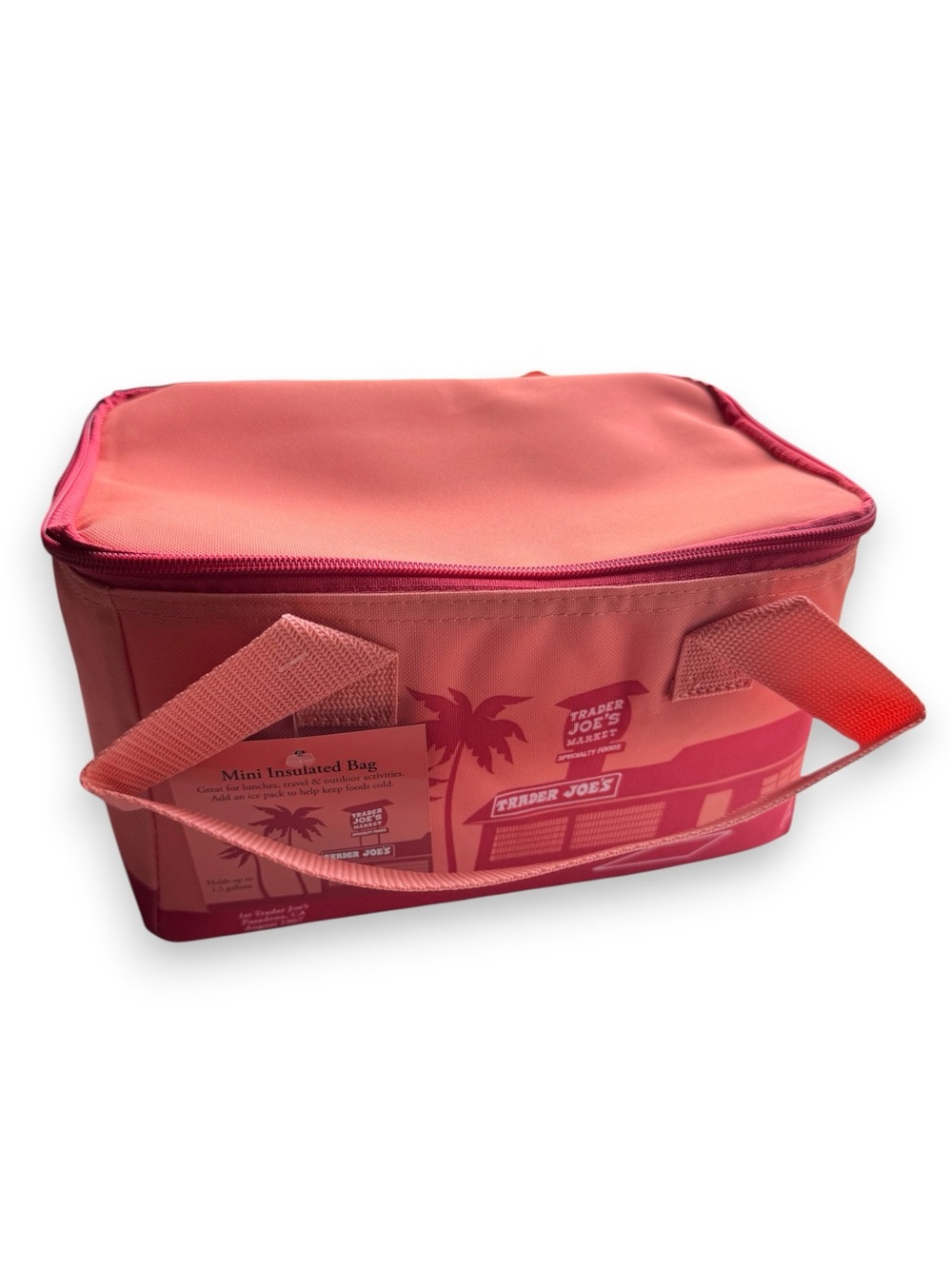 TRADER JOE’S Mini Insulated Cooler Lunch Bag Peach NWT